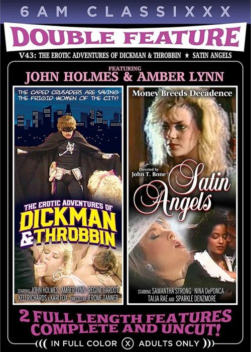 Double Feature V43: Satin Angels/Erotic Adventures of Dickman & Throbbin, The cover