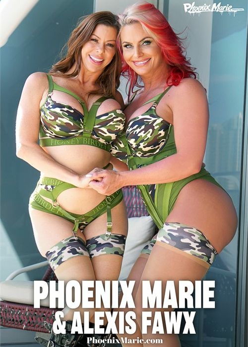 PhoenixMariecom - Busty MILFs Phoenix Marie & Alexis Fawx in matching green camo lingerie